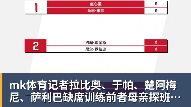 mk体育记者拉比奥、于帕、楚阿梅尼、萨利巴缺席训练前者母亲探班扑空